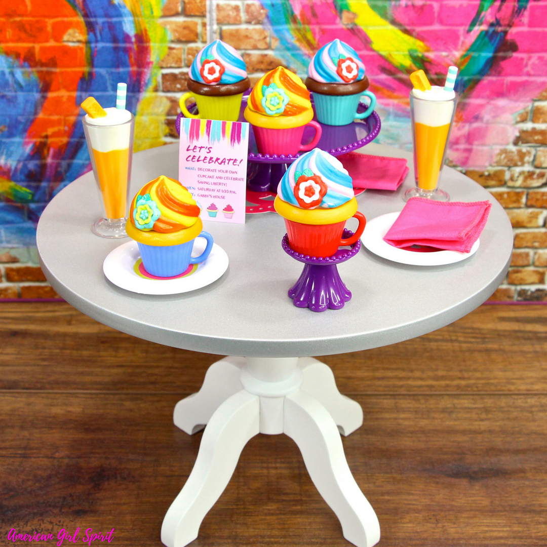 American Girl Spirit Goty 2017 Gabriela S Colorful Cupcake Set