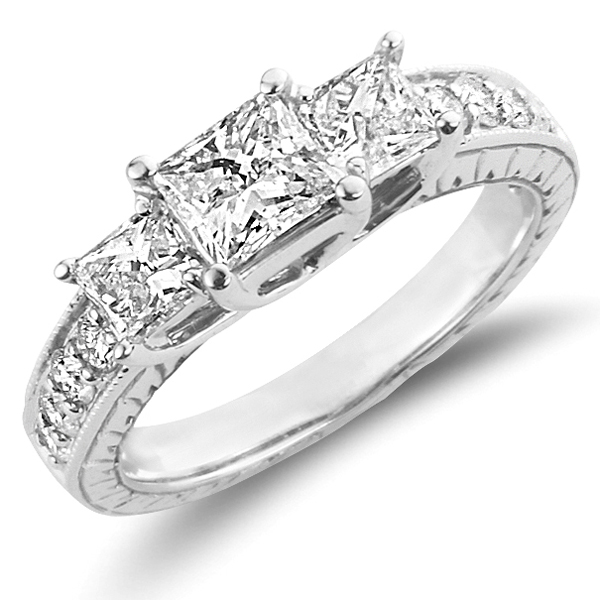 Princess Cut Diamond Engagement Rings: Princess Cut Diamond Engagement ...