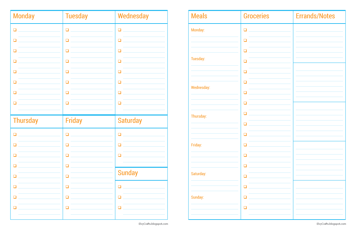 Elvy Crafts Printable Monthly And Weekly Planners For 2015 Elvy Crafts Printable Monthly And Weekly Planners For 2015