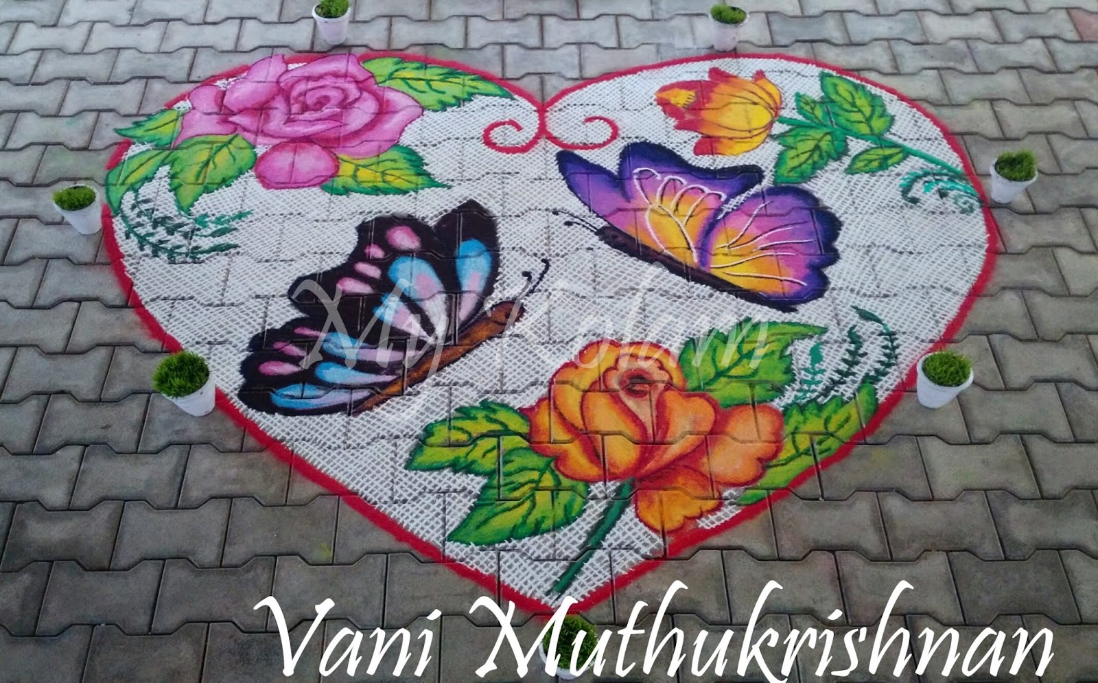 My Kolam: Butterflies in heart