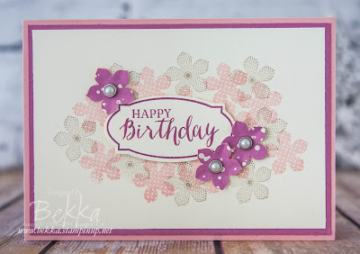 Pretty Pinks Birthday Card Made Using Supplies from Stampin' Up! UK