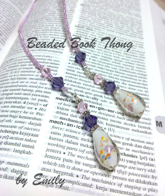 Emily Secret Passions Ribbon/Beaded Book Thongs Gifts for Teachers