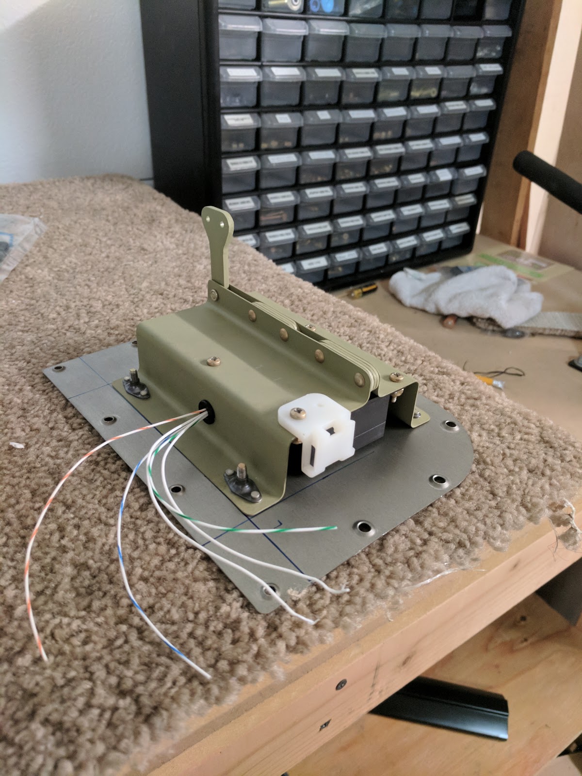 Damazio family's RV10 project Aileron trim attachment and wiring