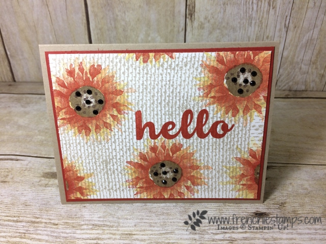 Painted Harvest, Burlap Stamp, Hello Friend, Stampin'Up!,