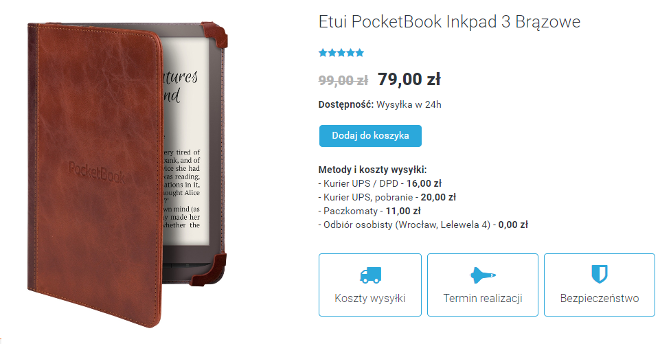 Etui do czytnika PocketBook InkPad 3 w sklepie czytio.pl