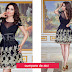 Rochie scurta neagra cu aplicatii brodate aurii de ocazii de vara