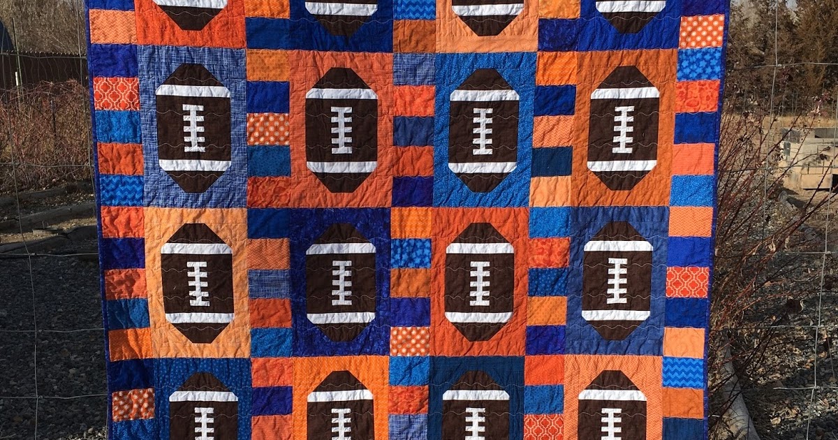 Tanya Quilts in CO Ciao 2017Denver Bronco Quilt Done