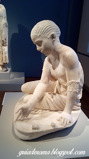 Escultura em mármore, arte funerária romana, período imperial