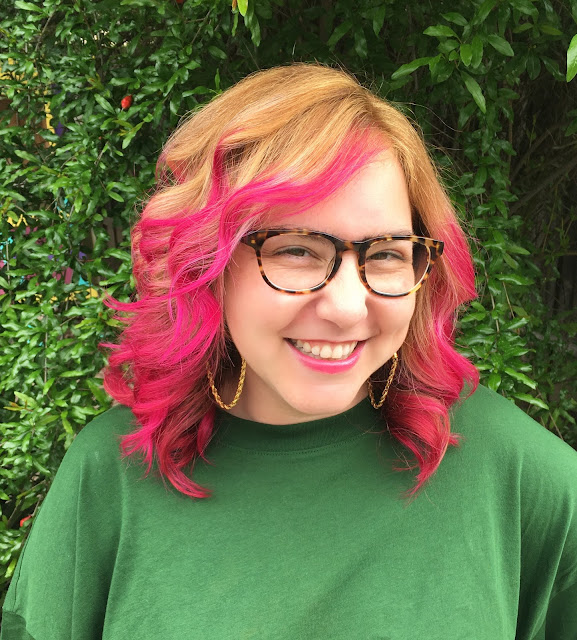 2017, 2018, reflection, Jamie Allison Sanders, pink hair, haircolor