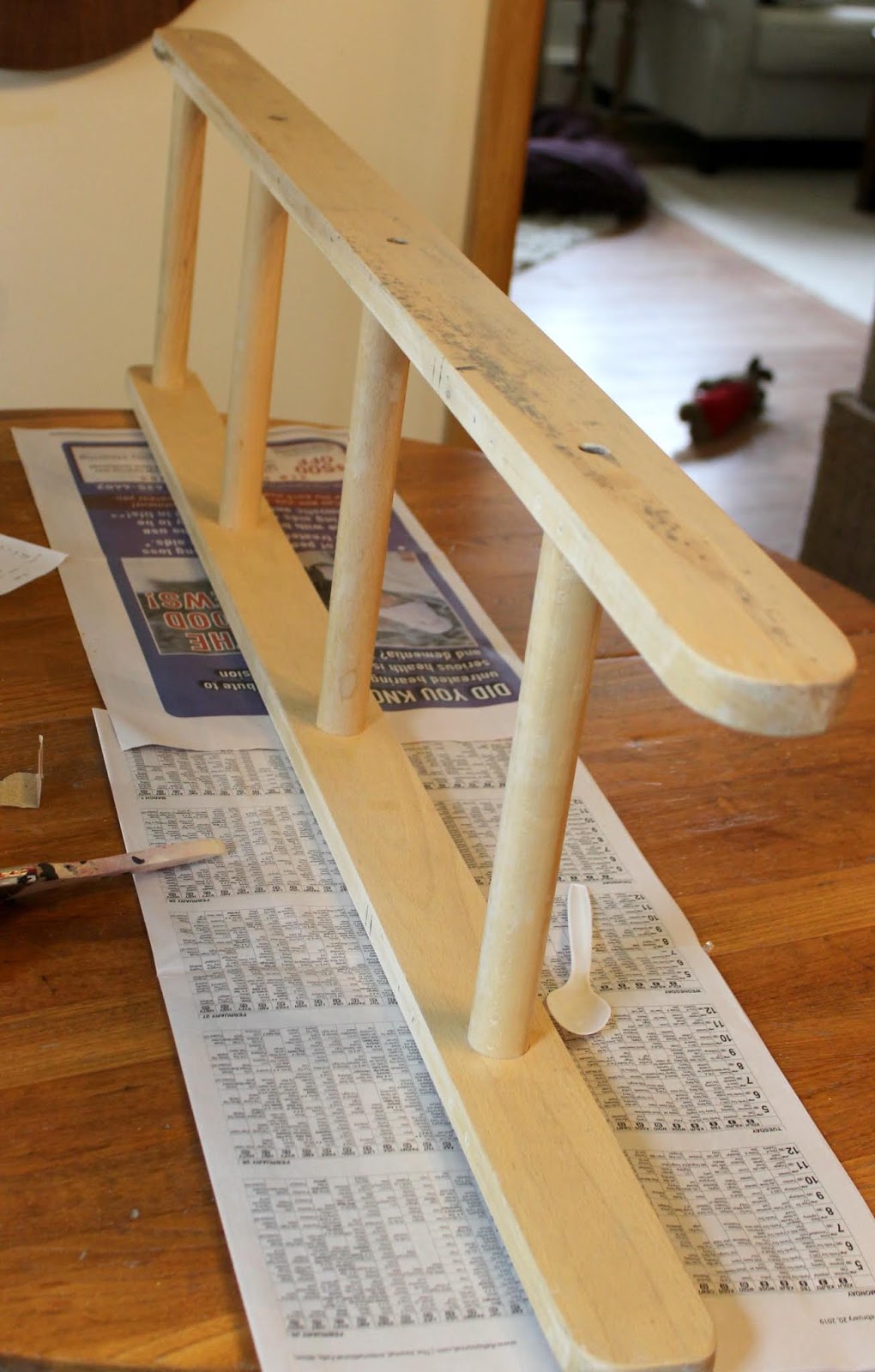 wooden bunk bed ladder