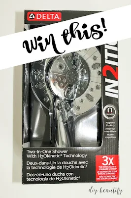 Win a Delta In2ition Showerhead with H2OKinetic Technology at diy beautify!