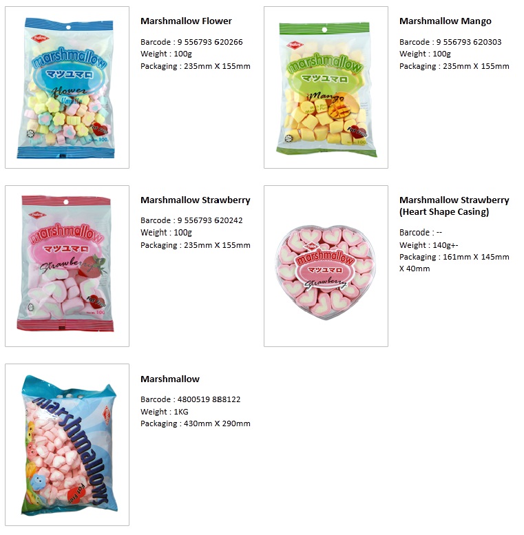 Milkyway Food Halal Marshmallow Malaysia,Marshmallows Malaysia