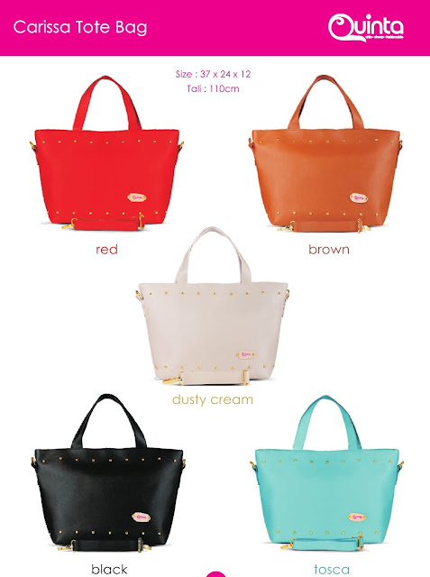 Tas Wanita Quinta Carissa Tote (5 Varian) jual tas fashion wanita murah, jual tas perempuan online, pusat tas wanita termurah
