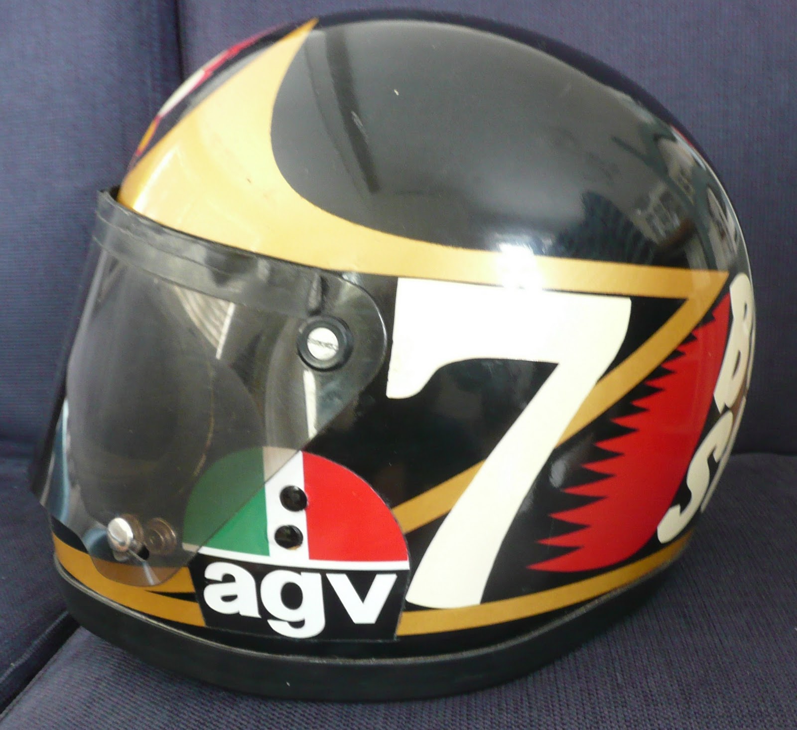 Miniature Altaya Casque Wayne Rainey MotoGP Edition 1993 Helmet Echelle