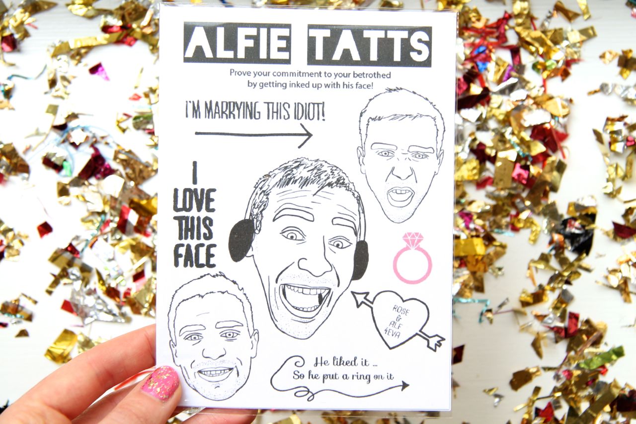 hen party customised fiancé temporary tattoo hen party customised fiancé temporary tattoo