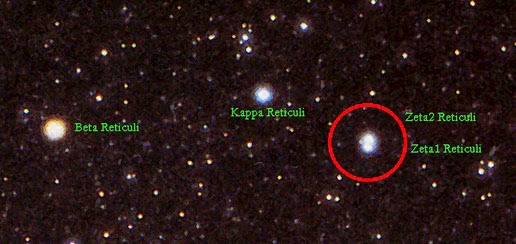 Zeta Reticuli (Zeta1 Reticuli dan Zeta2 Reticuli). 