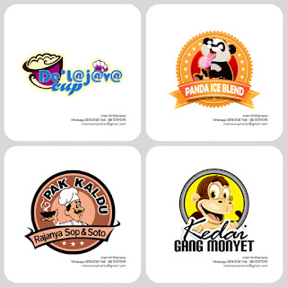 logo kuliner desain logo kuliner ice blend