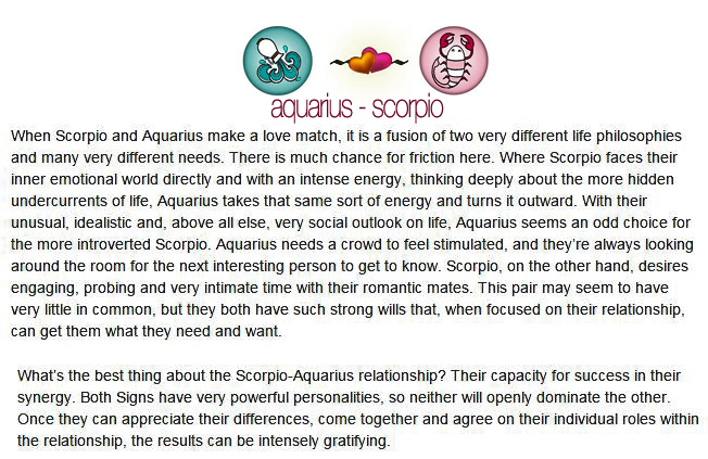 Woman couples man scorpio aquarius Aquarius and