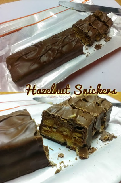 sliced up Hazelnut Snickers