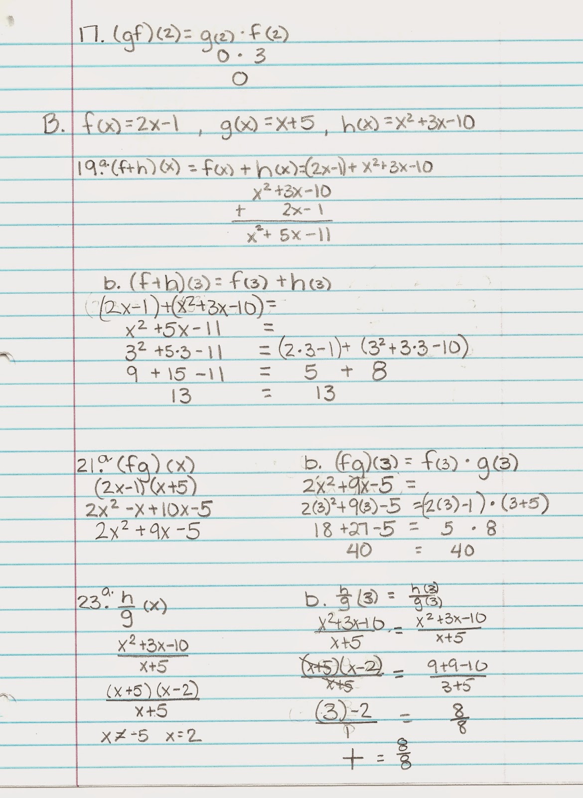 homework section 1.2 college algebra