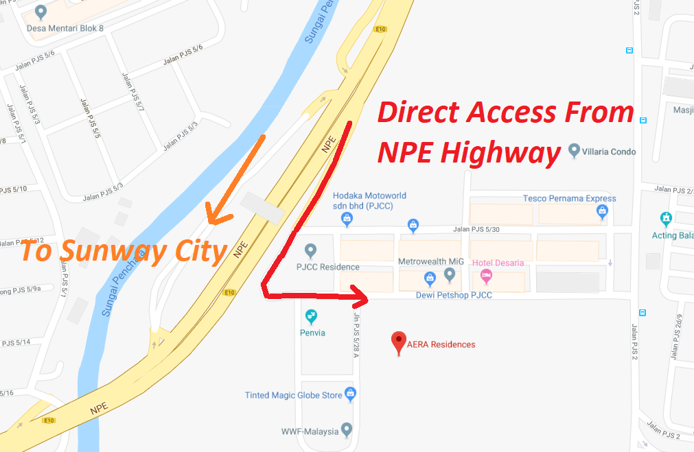 Aera Residences Location Map