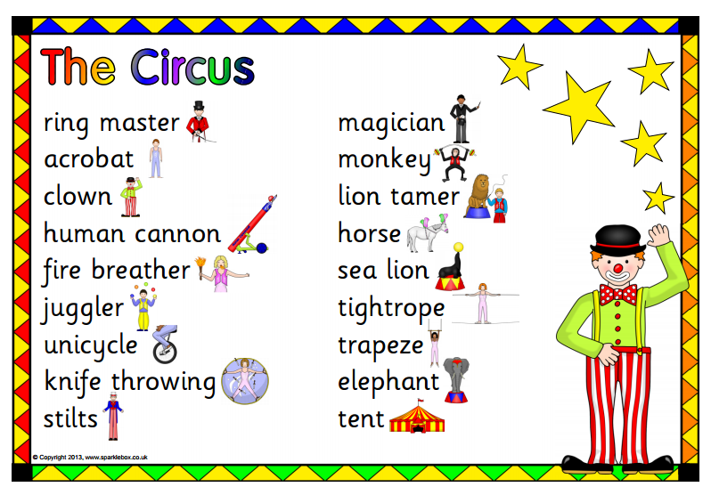 Слово цирк на английском. Английские слова на тему цирк. Английские слова про цирк. Задания на тему цирк. Английский тема цирк 2 класс.