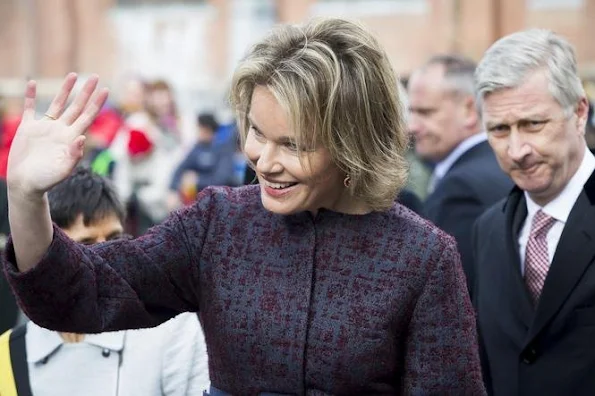 King Philippe and Queen Mathilde of Belgium visit to the province of Antwerp, Belgium. They visited Talander, a centre for people with mental disabilities, in Arendonk, the company Cartamundi in Turnhout 