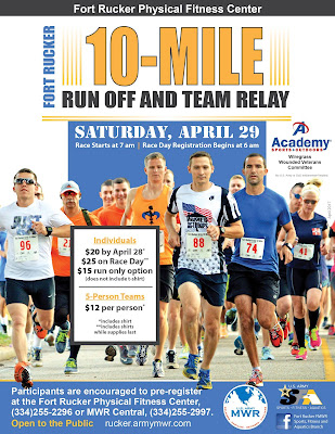 The Ten-Mile Run Off returned to the streets of Fort Rucker, Alabama on Saturday morning, 29 April 2017. 2017 Fort Rucker Ten-Mile Run Off
