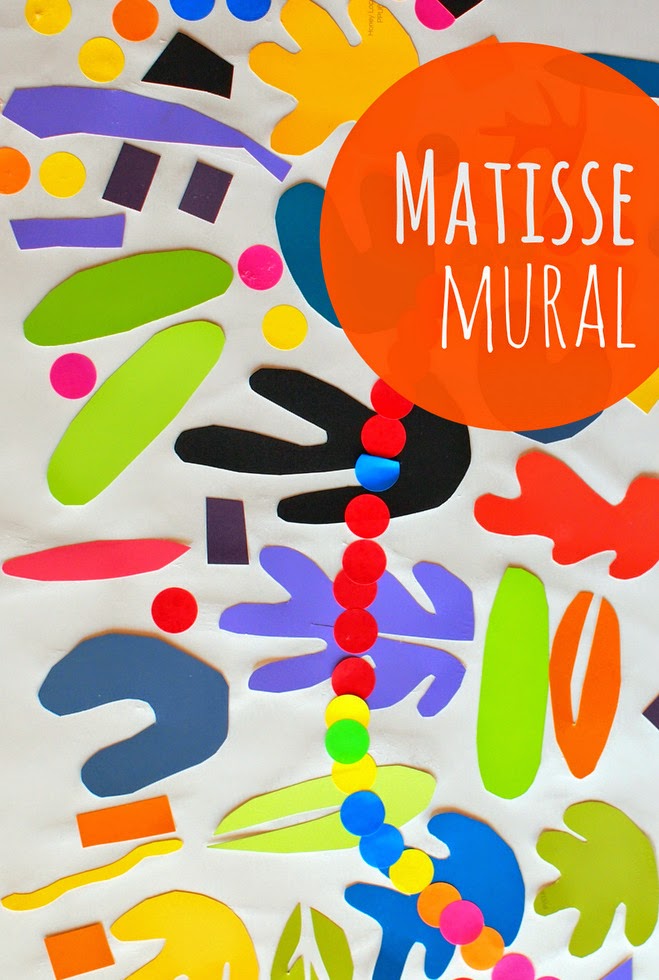 make matisse-inspired wall murals with preschool kids