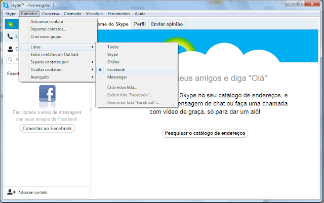 integrar windows live messenger e skype