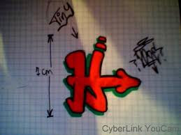 3D Graffiti Letter H