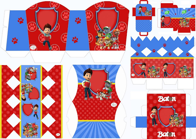 Fiesta de Paw Patrol: Cajas para Imprimir Gratis. - Ideas y material