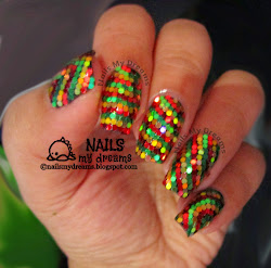 nail glitter reggae christmas placement inspired crazy nails