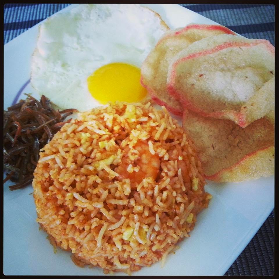 Nadia's Kitchen Simple Spicy Belacan (Shrimp Paste) Fried Rice.