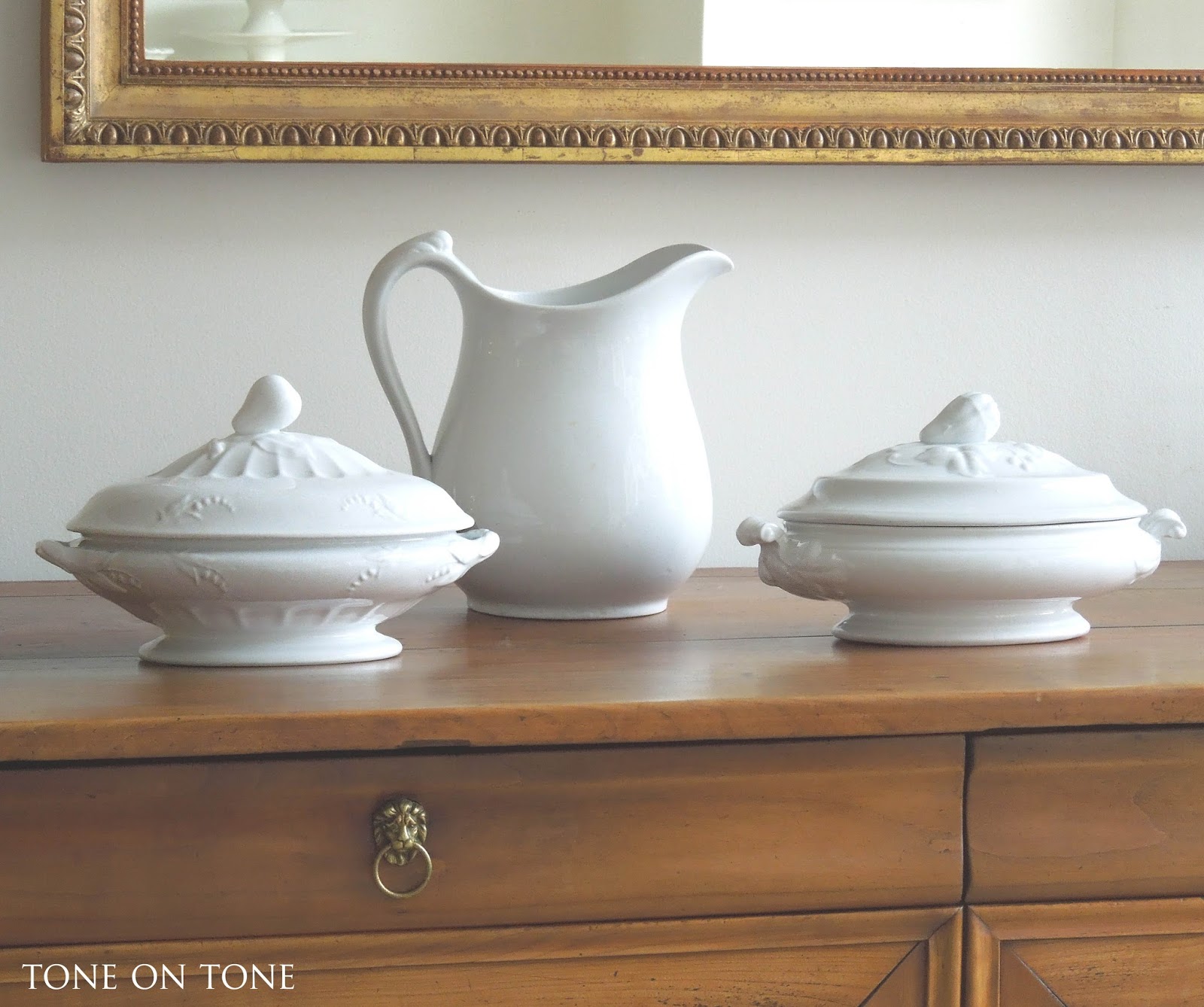 tone on tone ironstone harmony in white