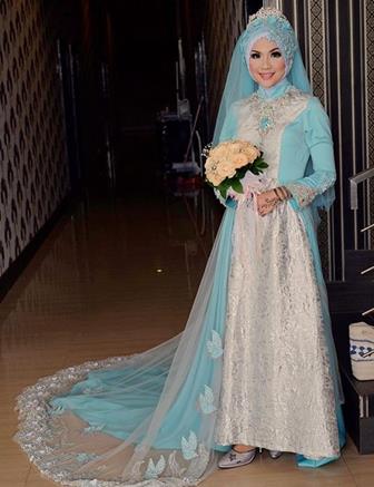 Model Kebaya Modern Untuk Pengantin Muslim Modis