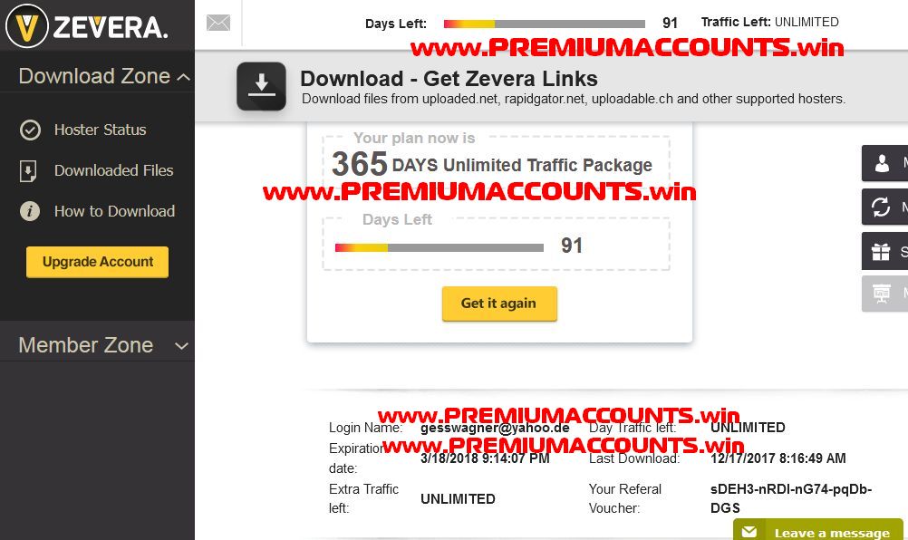 Filesmonster Premium Account Password