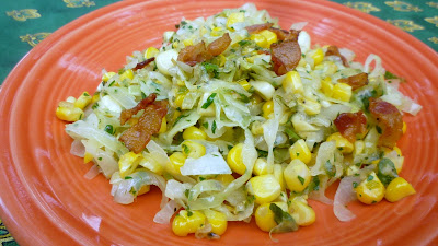 For Love of the Table: Cabbage with Sweet Corn & Bacon