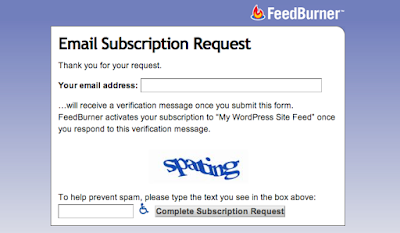 Email Subscription Form with Feedburner to Blogger