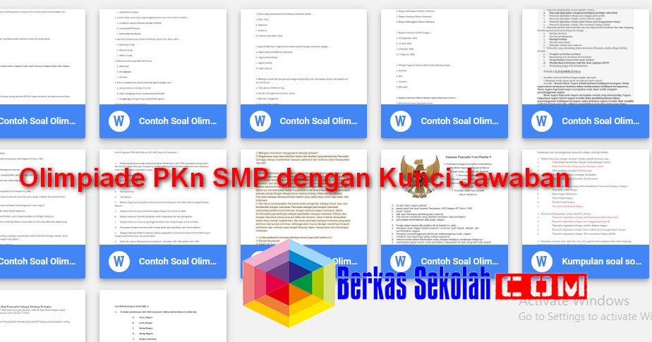Soal Olimpiade PKn SMP dengan Kunci Jawaban Berkas Sekolah