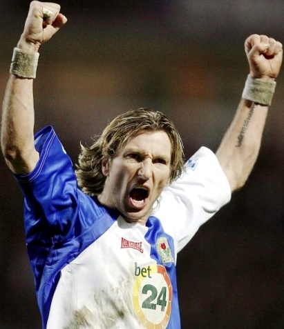 Robbie Savage Foto de Robbie Savage celebrando un gol