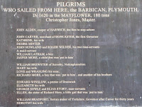 Part of the Mayflower plaque