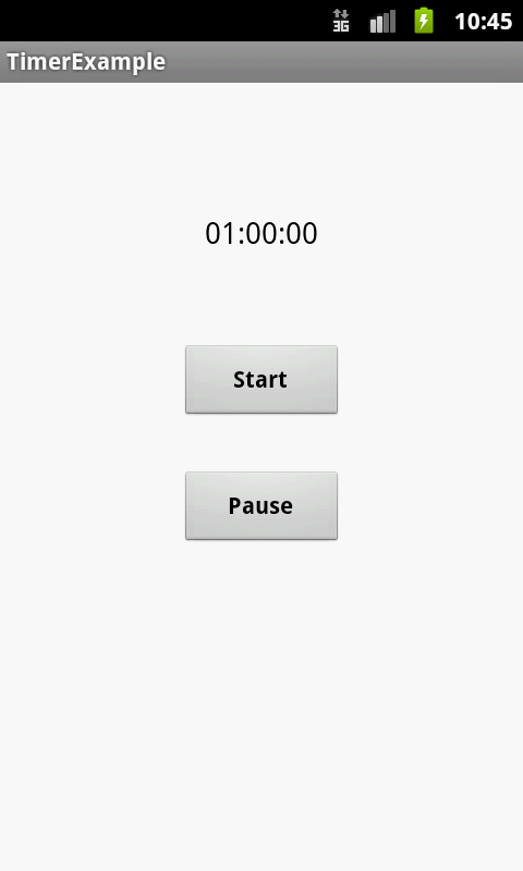Android code blogspot android countdowntimer example