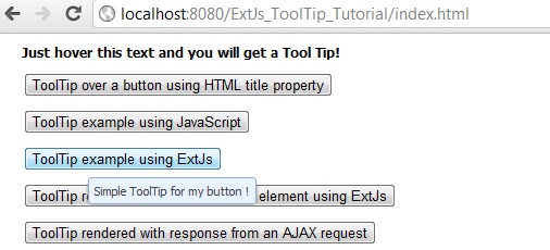 Display ToolTip Hover Text over HTML elements