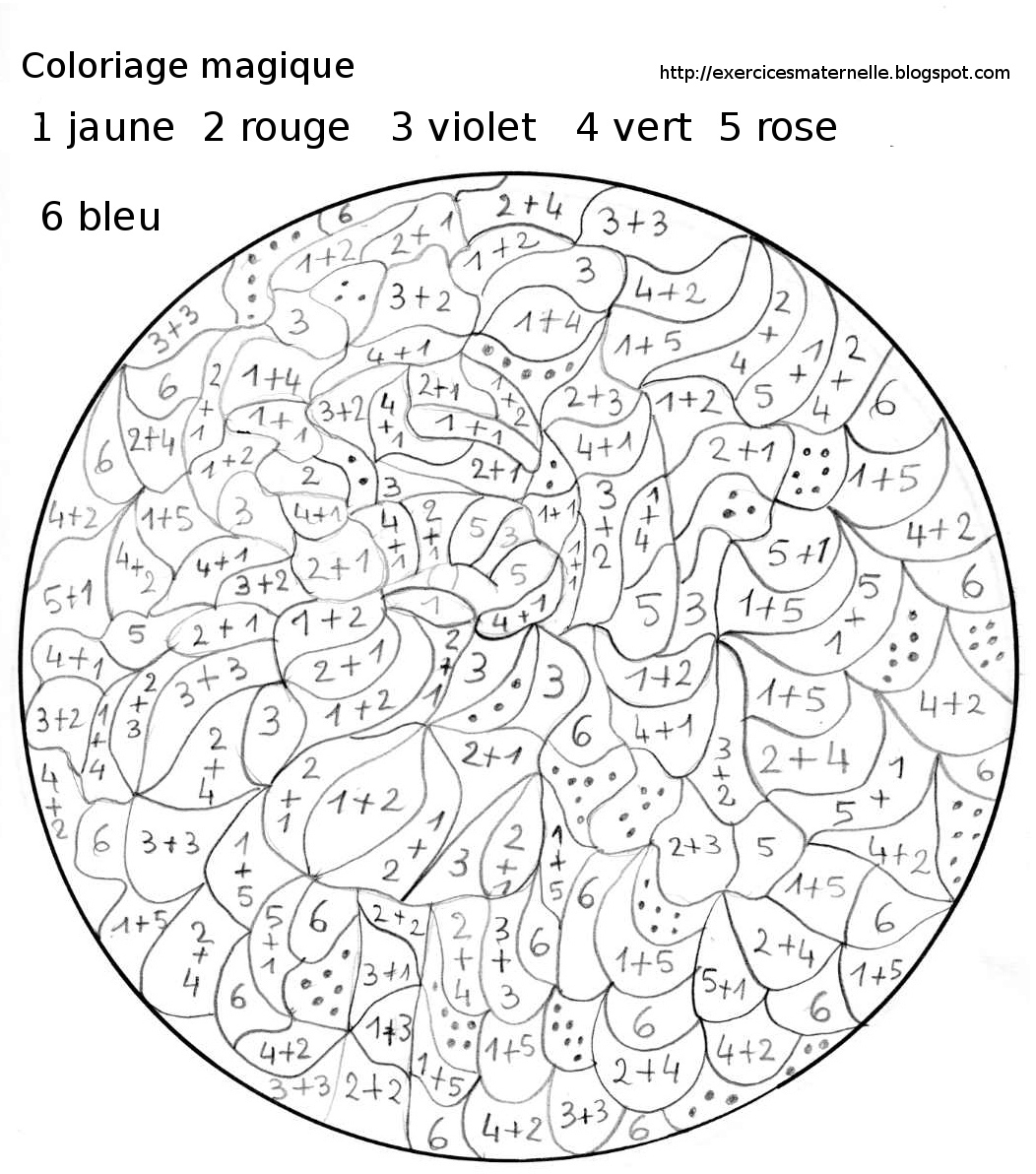 Maternelle: Coloriage magique, iris