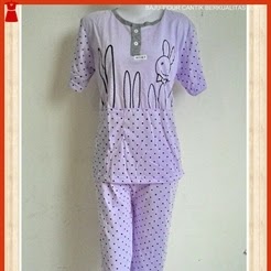 A25WS Jual Pakaian Pijamas Perempuan Dewasa Ungu