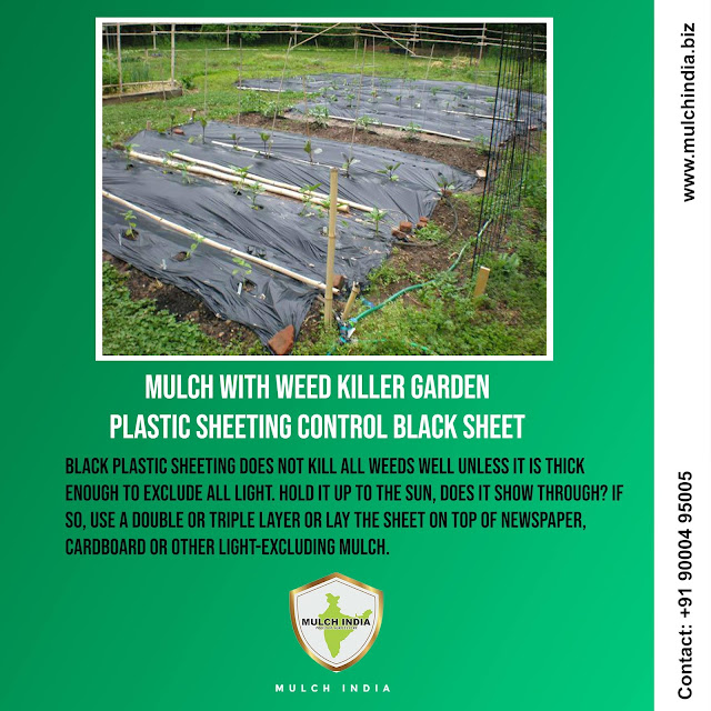 MulchIndia Mulch With Weed Killer Garden Plastic Sheeting Control