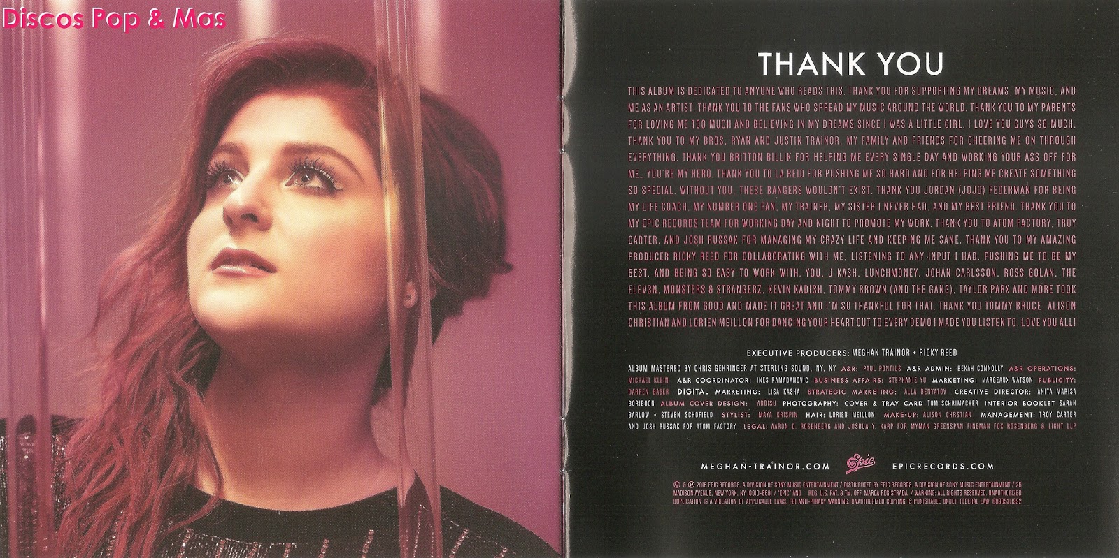 Discos Pop & Mas Meghan Trainor Thank You (Deluxe Exclusive) [Booklet]