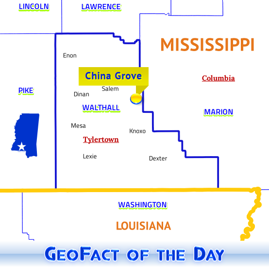 GeoFact of the Day American Towns China Grove