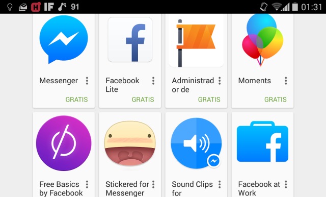 Todas las aplicaciones de Facebook para Android e iOS